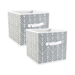 Square Poly Storage DII Non Woven SET/2 Collapsible Square Poly Storage Cube Grey ...